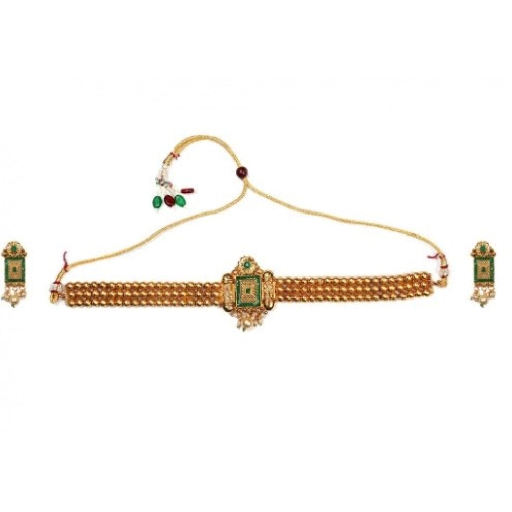 elegent and modern gold plated choker set
