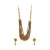 Ethnic Five Layer Brass Mala With Crystal For Women And Girls