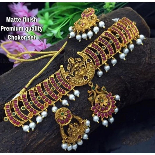 Elegent Brass Chain Necklace Set