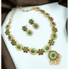 Temple Elegance Gold Plated Necklace and Earrings Set