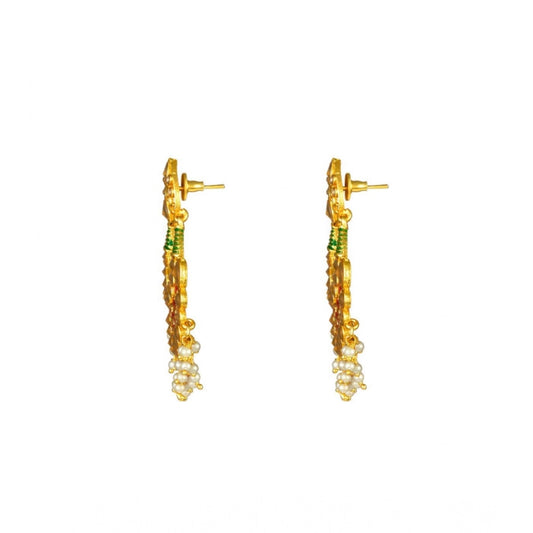 Rose Gold Plated Alloy Kundan Earrings &amp; Mangtikka