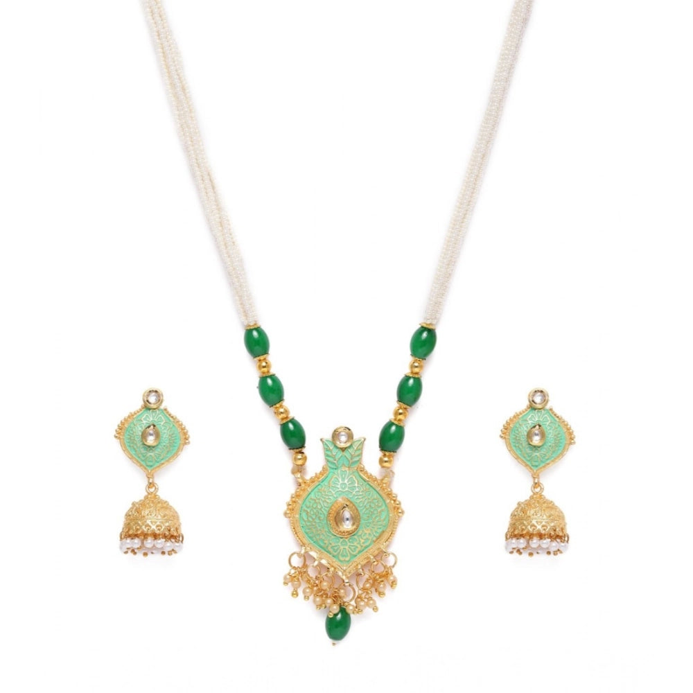 rose gold plated alloy necklace &amp; earings set