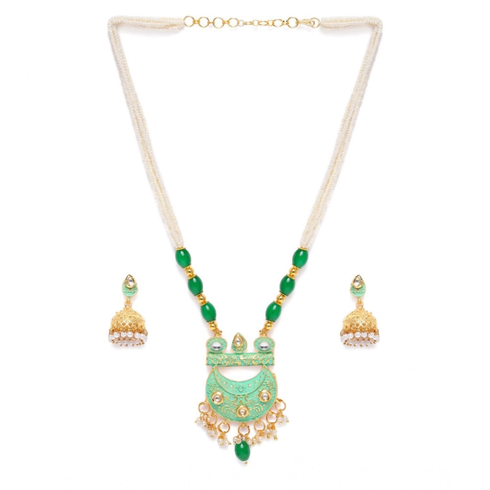 rose gold plated alloy necklace &amp; earings set