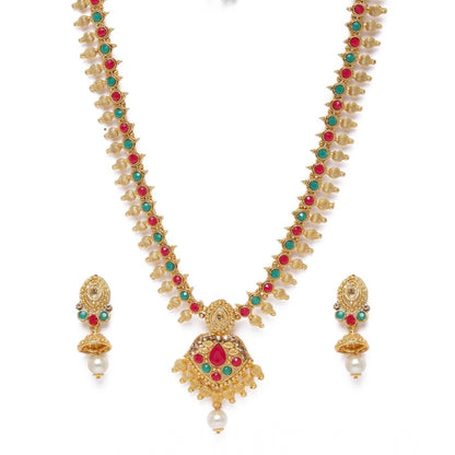 Rose Gold Plated Alloy Necklace &amp; Earings Set