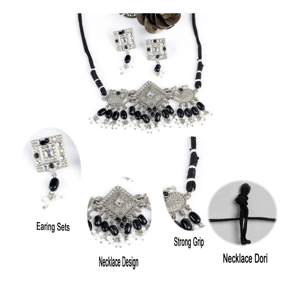 rose gold plated alloy necklace &amp; earings set
