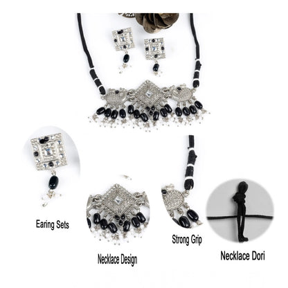 Rose Gold Plated Alloy Necklace &amp; Earings Set