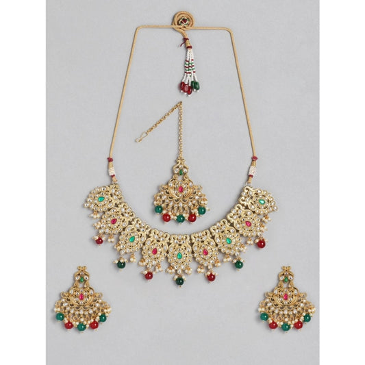 Rose Gold Plated Alloy Necklace &amp; Earings Set