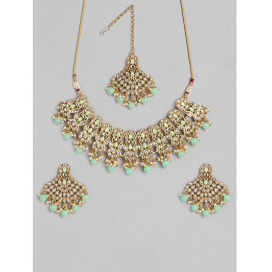 Rose Gold Plated Alloy Necklace &amp; Earings Set