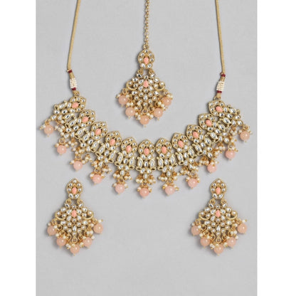 Rose Gold Plated Alloy Necklace &amp; Earings Set