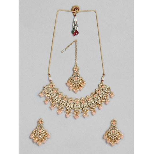 Rose Gold Plated Alloy Necklace &amp; Earings Set