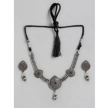 Rose Gold Plated Alloy Necklace &amp; Earings Set