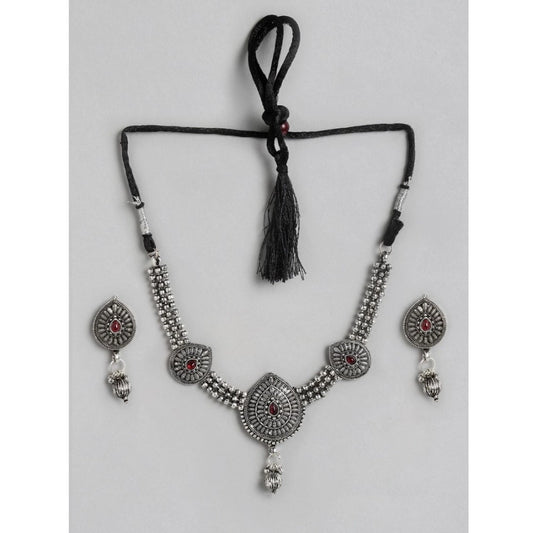 Rose Gold Plated Alloy Necklace &amp; Earings Set