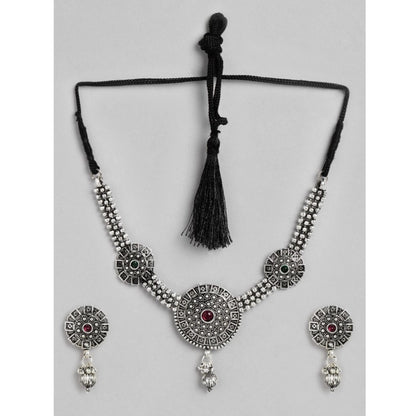 Rose Gold Plated Alloy Necklace &amp; Earings Set