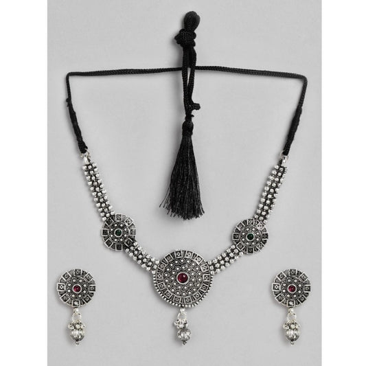 Rose Gold Plated Alloy Necklace &amp; Earings Set