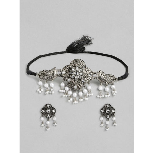 Rose Gold Plated Alloy Necklace &amp; Earings Set