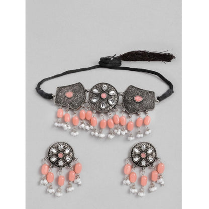 Rose Gold Plated Alloy Necklace &amp; Earings Set