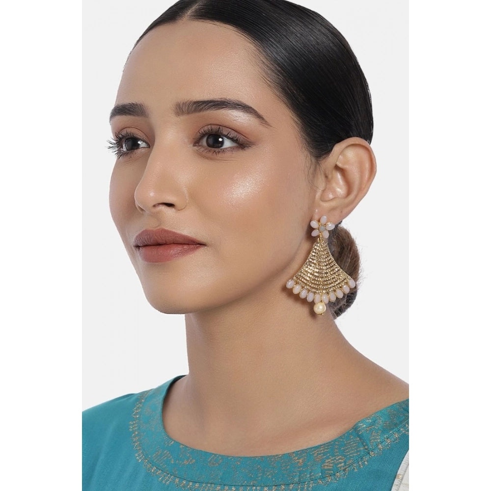 rose gold plated alloy earrings