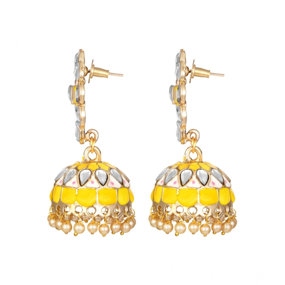 rose gold plated alloy earrings