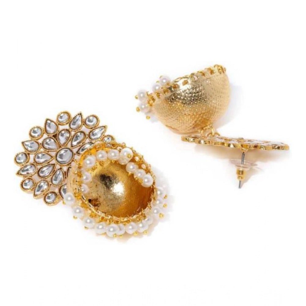 rose gold plated alloy earrings