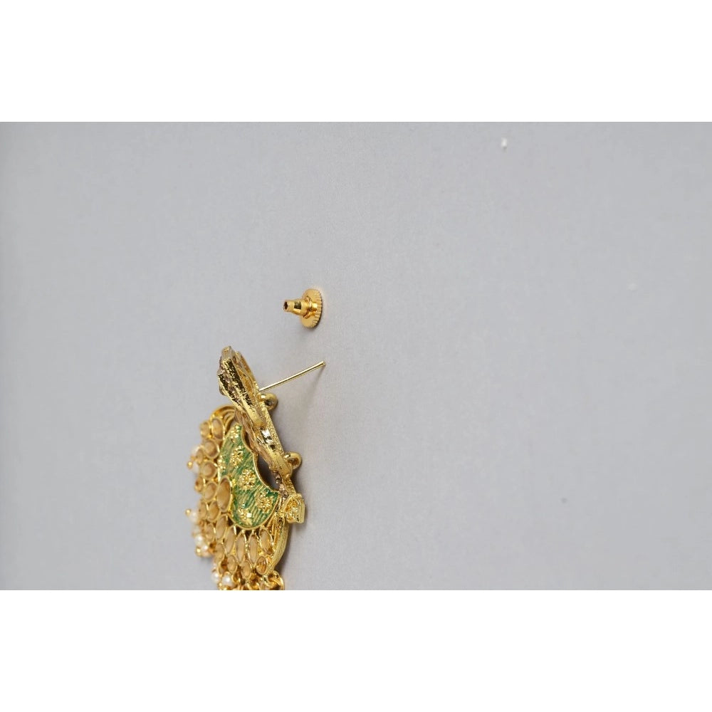 rose gold plated alloy earrings