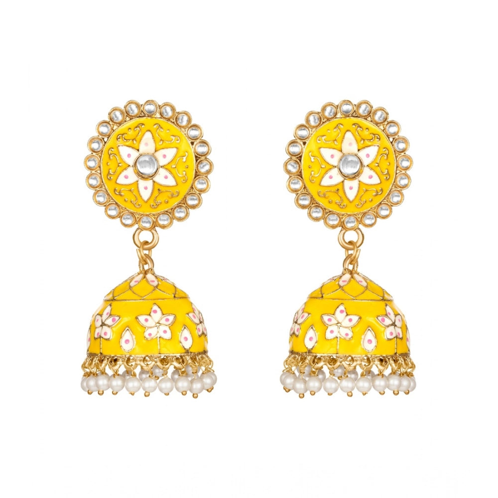 rose gold plated alloy earrings