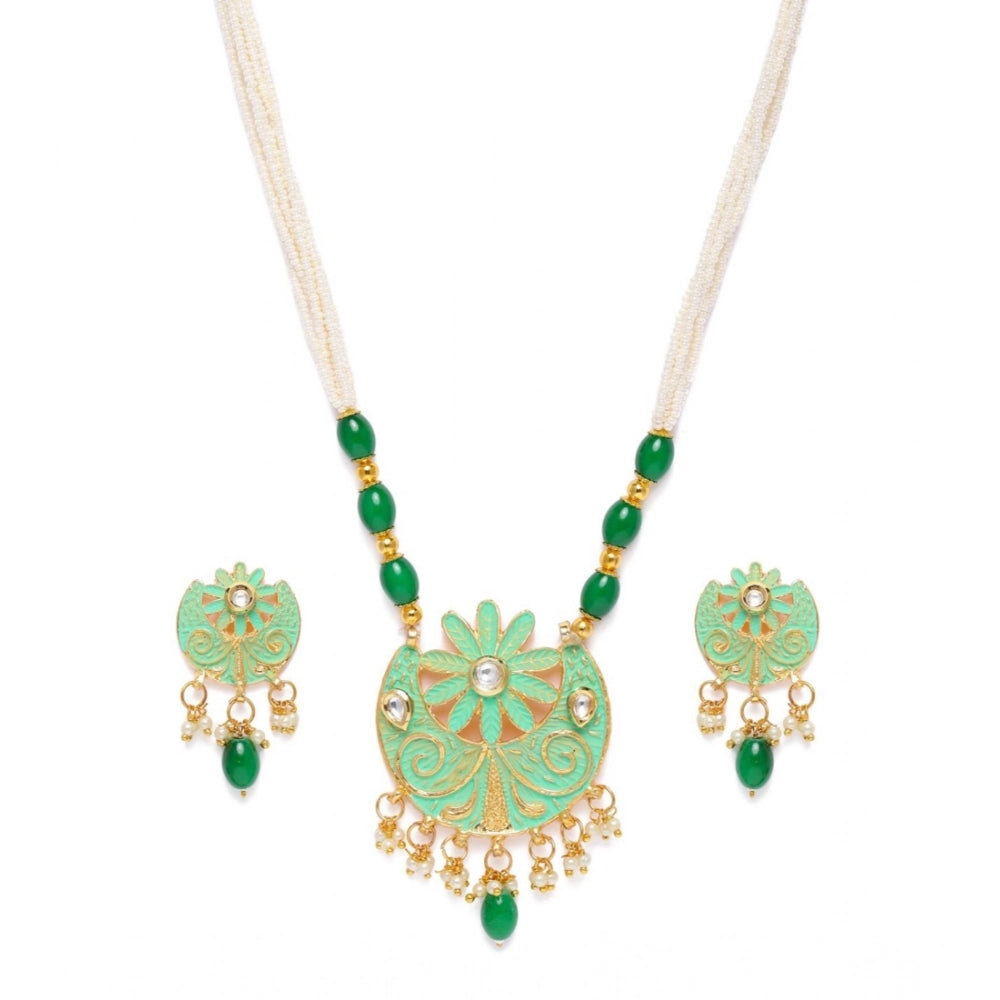 rose gold plated alloy necklace &amp; earings set