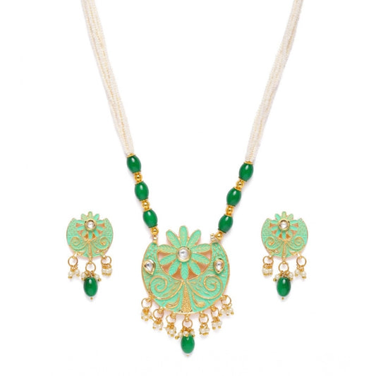 Rose Gold Plated Alloy Necklace &amp; Earings Set