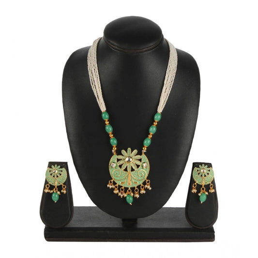 Rose Gold Plated Alloy Necklace &amp; Earings Set