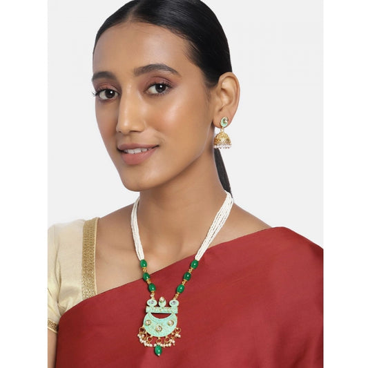 Rose Gold Plated Alloy Necklace &amp; Earings Set