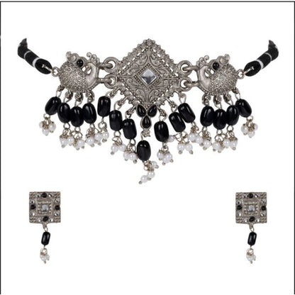 Rose Gold Plated Alloy Necklace &amp; Earings Set