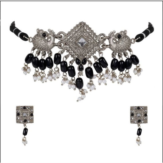 Rose Gold Plated Alloy Necklace &amp; Earings Set