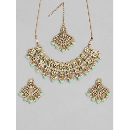 Rose Gold Plated Alloy Necklace &amp; Earings Set