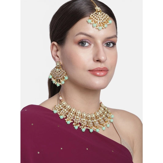 Rose Gold Plated Alloy Necklace &amp; Earings Set