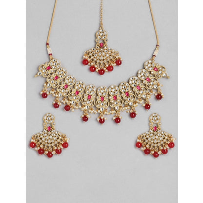 Rose Gold Plated Alloy Necklace &amp; Earings Set