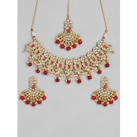 Rose Gold Plated Alloy Necklace &amp; Earings Set