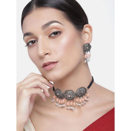 Rose Gold Plated Alloy Necklace &amp; Earings Set