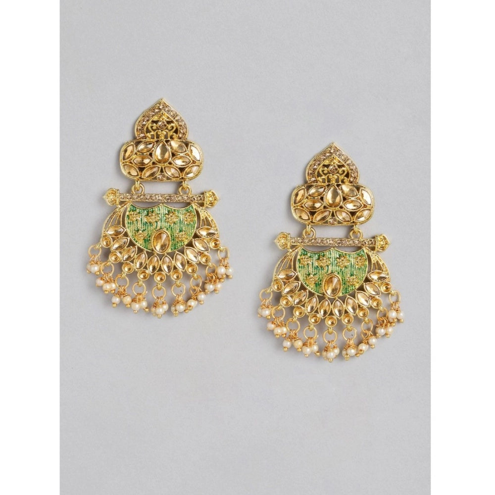rose gold plated alloy earrings