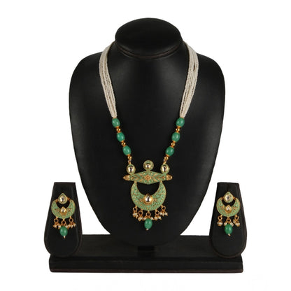 Rose Gold Plated Alloy Necklace &amp; Earings Set
