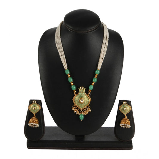 Rose Gold Plated Alloy Necklace &amp; Earings Set
