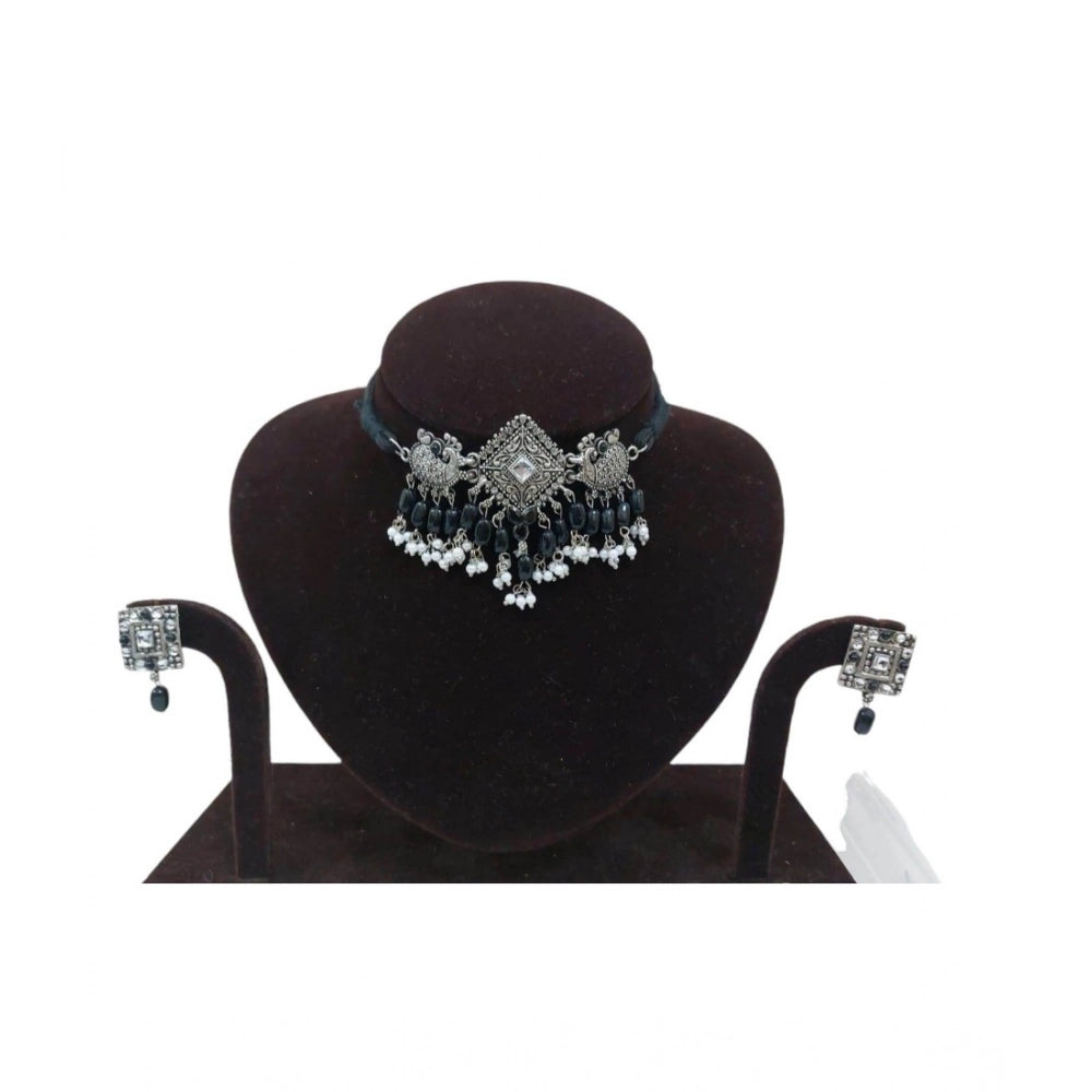 rose gold plated alloy necklace &amp; earings set