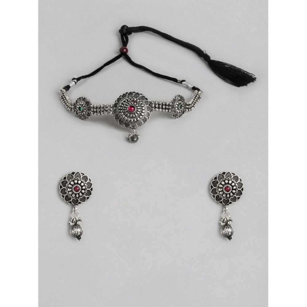 rose gold plated alloy necklace &amp; earings set