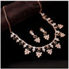 Rose Gold Plated Brass Necklace & Earings Set