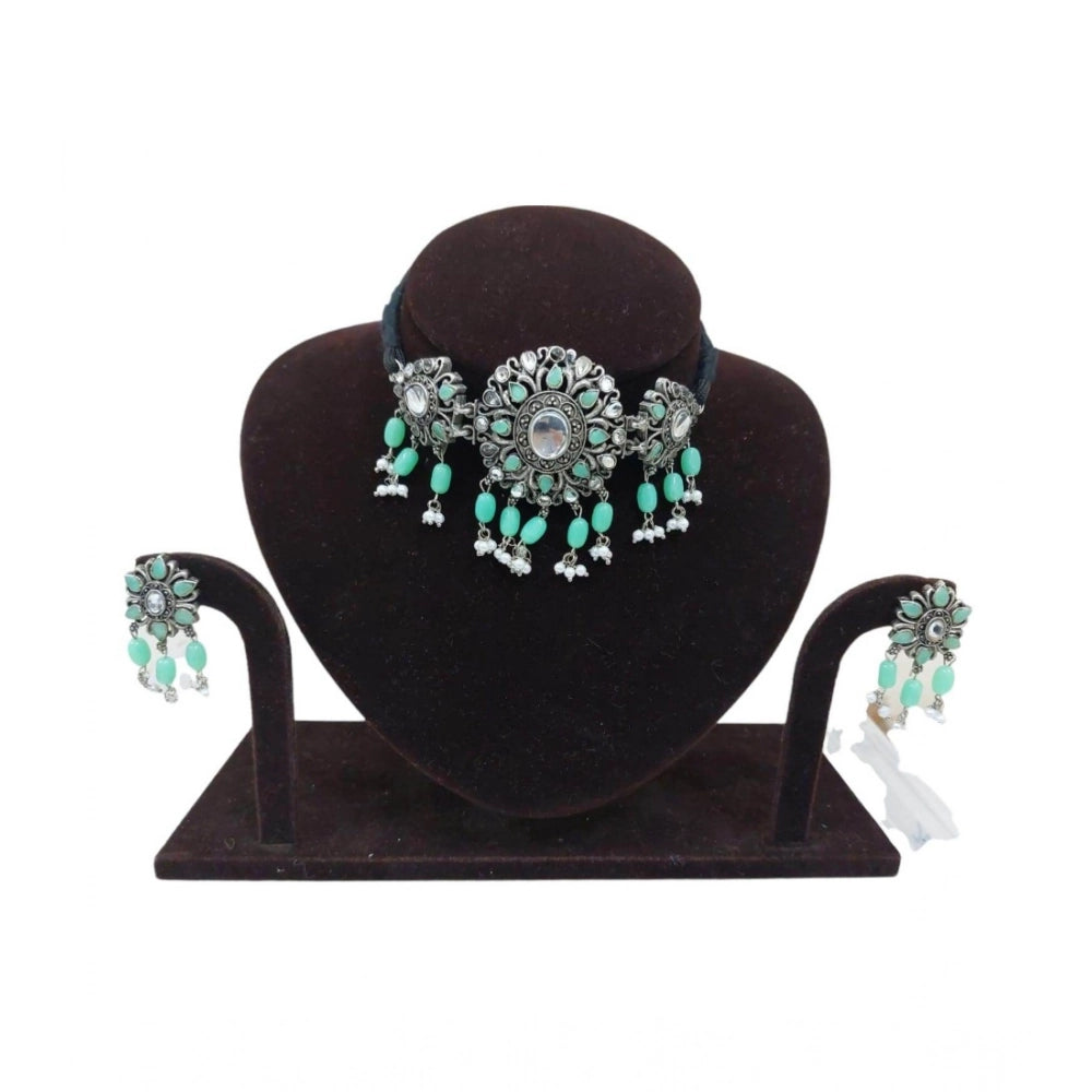 rose gold plated alloy necklace &amp; earings set