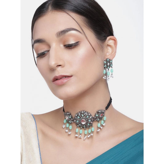 Rose Gold Plated Alloy Necklace &amp; Earings Set