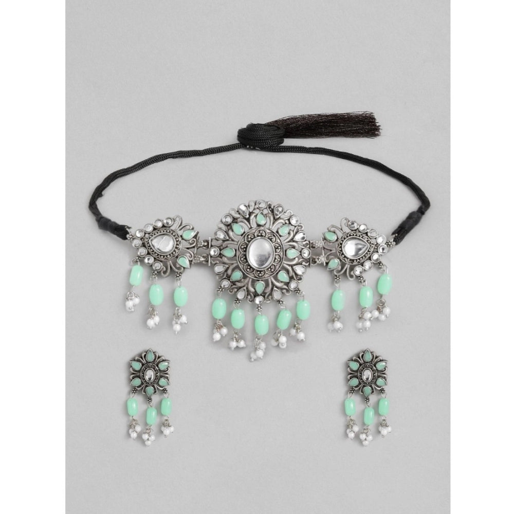 rose gold plated alloy necklace &amp; earings set