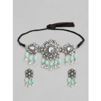 Rose Gold Plated Alloy Necklace &amp; Earings Set