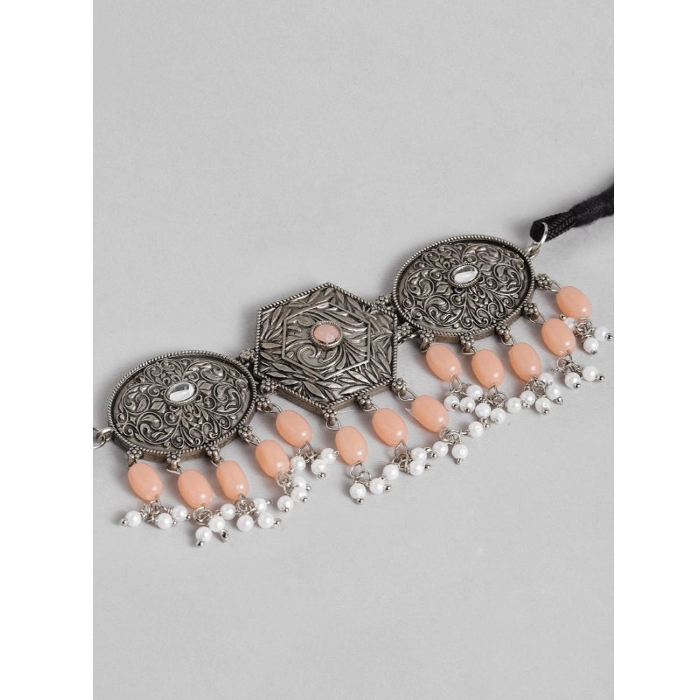 rose gold plated alloy necklace &amp; earings set