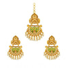 Rose Gold Plated Alloy Kundan Earrings & Mangtikka