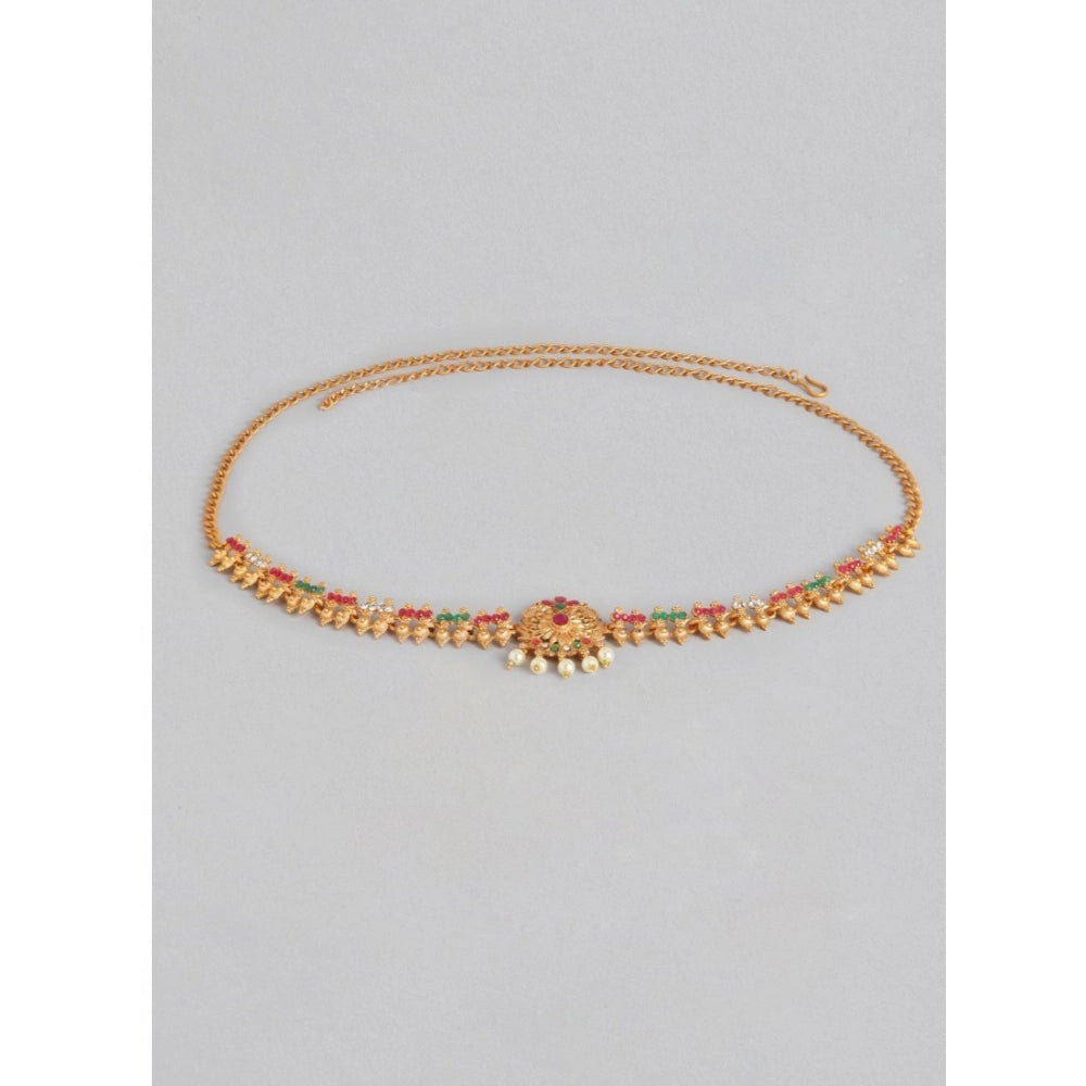 rose gold plated alloy hip belt kamarband