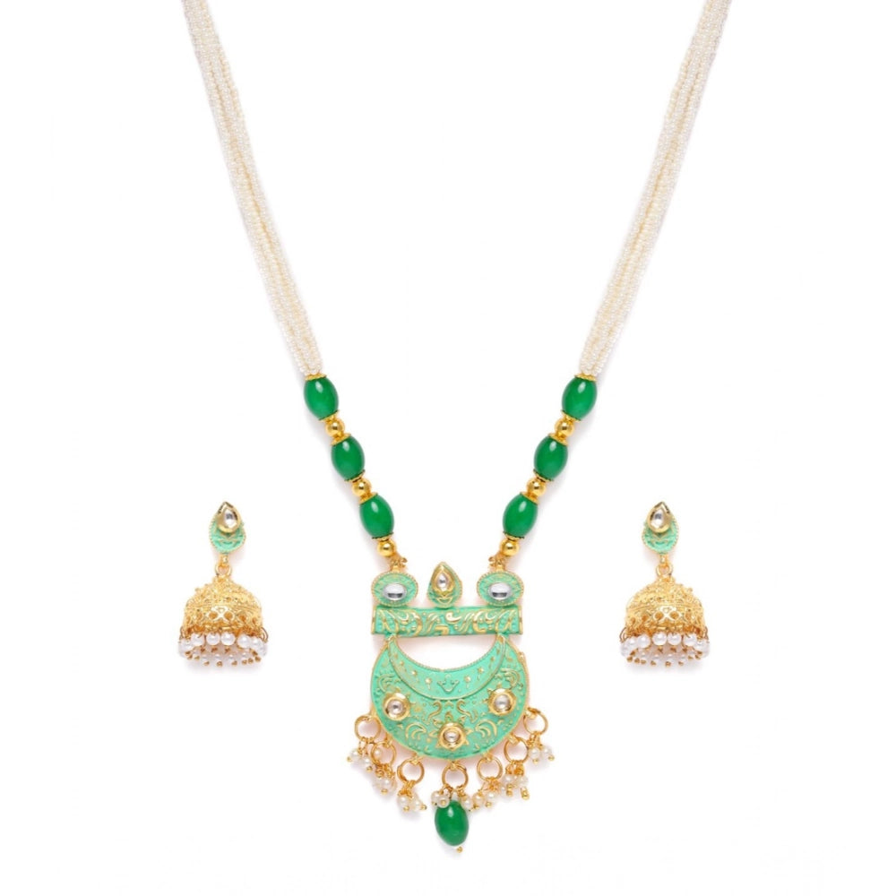 rose gold plated alloy necklace &amp; earings set